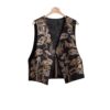 Black Silk Embroidered Beaded Vest 1