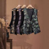 Black Silk Embroidered Beaded Vest 10