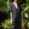 Black Silk Half Sleeve Blazer 2