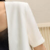 Black Silk Half Sleeve Blazer 7