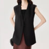 Black Silk Suit Vest 1