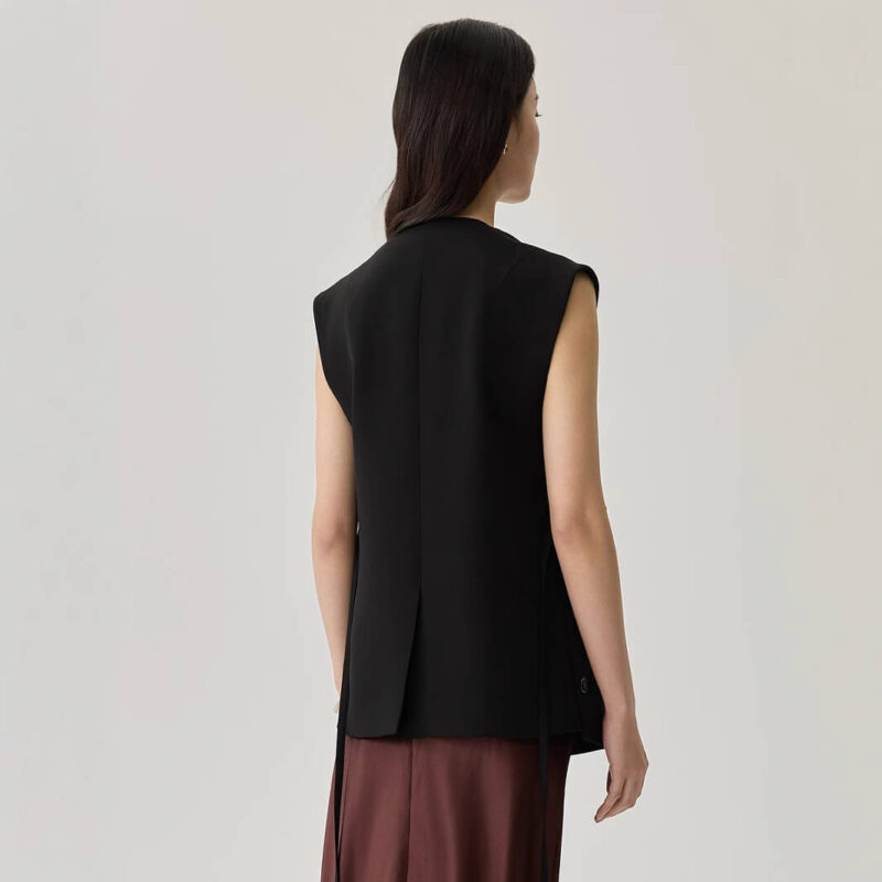 Black Silk Suit Vest 3