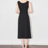 Black Square Neck Suspender Dress