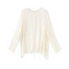 Black and Apricot Lace Chiffon Slit Back Top 2