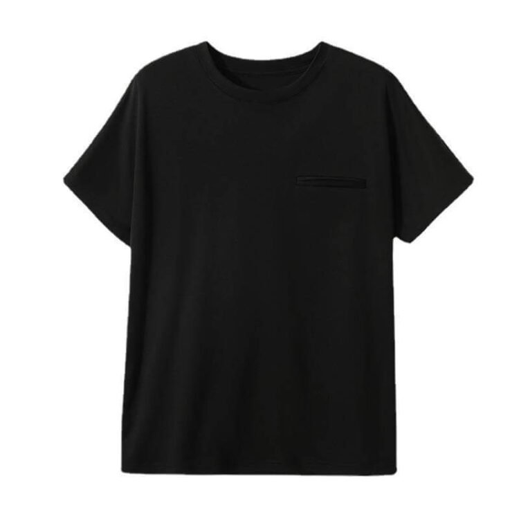 Black White Ammonia-treated Cotton T-shirt