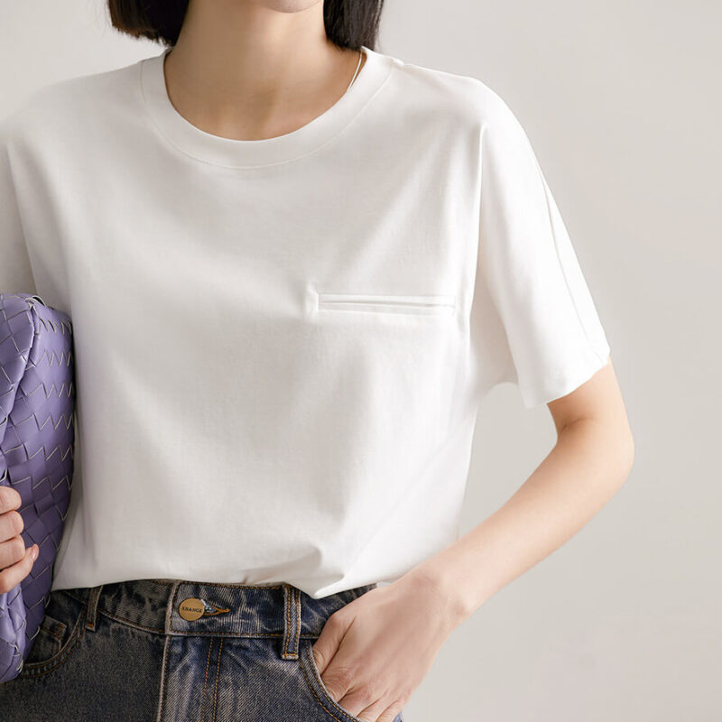 Black and White Ammonia treated Cotton T shirt 2
