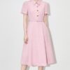Black and pink short-sleeved dress for work