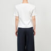 Black and white TENCEL acetate slim waist top with shaped buttons 10