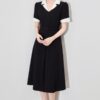 Black short sleeved business dress 10