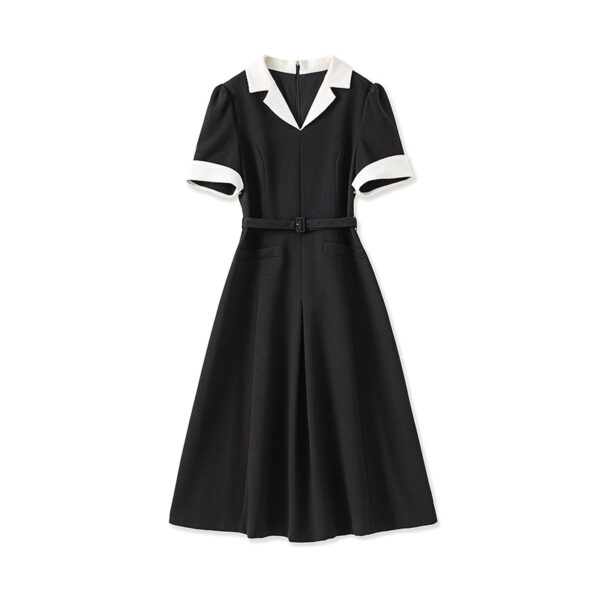 Black short sleeved business dress 9
