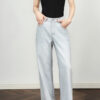 Blue and Grey Vintage Thin Straight Wide Leg Jeans 10