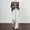 Blue and Grey Vintage Thin Straight Wide Leg Jeans 13