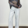 Blue and Grey Vintage Thin Straight Wide Leg Jeans 9