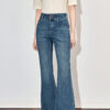 Blue four way stretch high waisted bootcut jeans 7