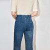 Blue four way stretch high waisted bootcut jeans 8