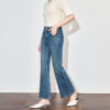 Blue four way stretch high waisted bootcut jeans 9