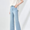 Blue high waist Tencel stretch jeans 4