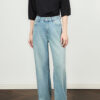 Blue retro nostalgic straight wide leg jeans 10