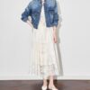 Blue vintage heavy duty studded denim jacket 11