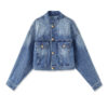 Blue vintage heavy duty studded denim jacket 2