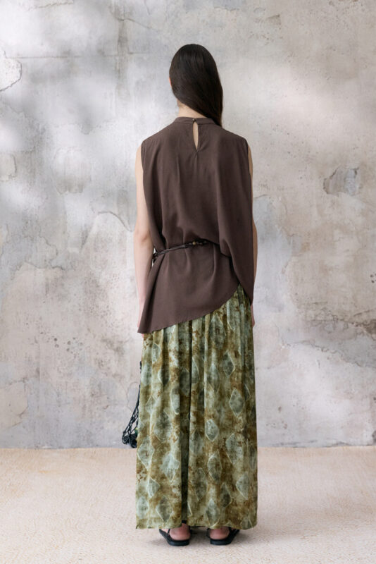 Bohemian Diamond-checkered Printed Skirt