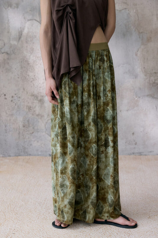 Bohemian Diamond-checkered Printed Skirt