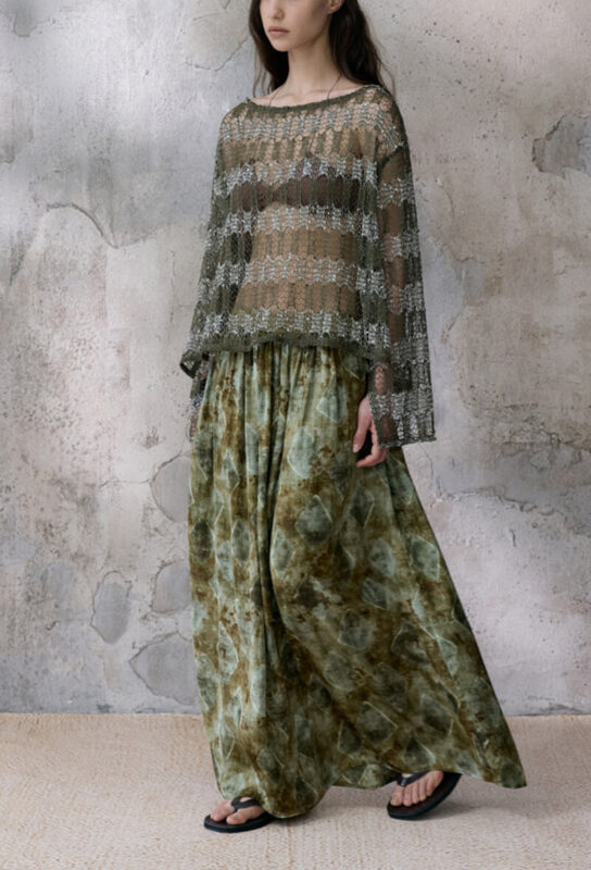 Bohemian Diamond-checkered Printed Skirt