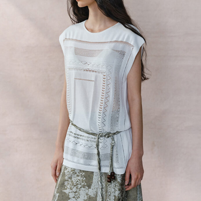 Bohemian Openwork Jacquard Sweater