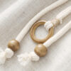 Bohemian Vacation-style Linen Tencel Sleeveless Shell Pendant Tassel Dress