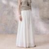 Bohemian style drawstring ramie skirt 1