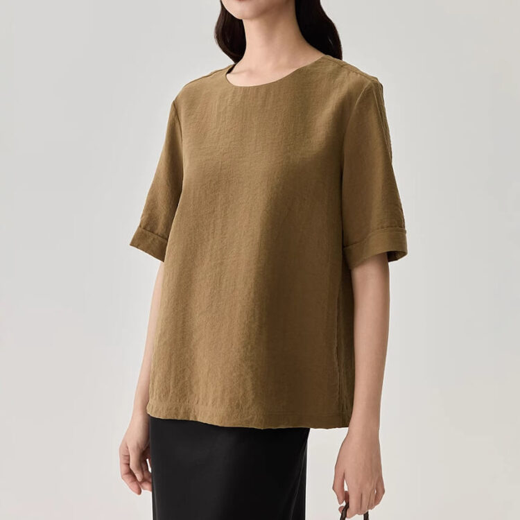 Brown Mulberry Silk Tank Top