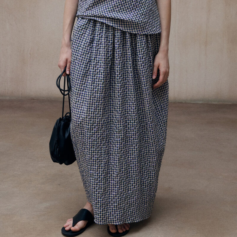 Bubble Check Floral Skirt 3