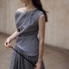 Bubble Check Off shoulder AsymmetricTop 3