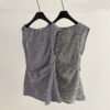 Bubble Check Off shoulder AsymmetricTop 6