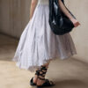 Check Asymmetric Hem Skirt 2
