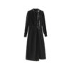 Chic streamer round neck hip wrap dress