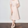 Commuter draped waist slimming dress
