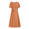 Commuter draped waist slimming dress