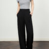 Contrast Collar Stretch Fake Two Piece Knit T Shirt 6