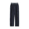 Contrast color lace up elastic waist jeans 1