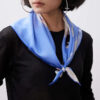 Dalmatian-patterned Double Crepe Hand-rolled Edge Mulberry Silk Scarf