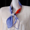 Dalmatian-patterned Double Crepe Hand-rolled Edge Mulberry Silk Scarf