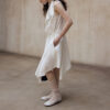 Diagonal Closure Irregular Cowl Neck Dress 10