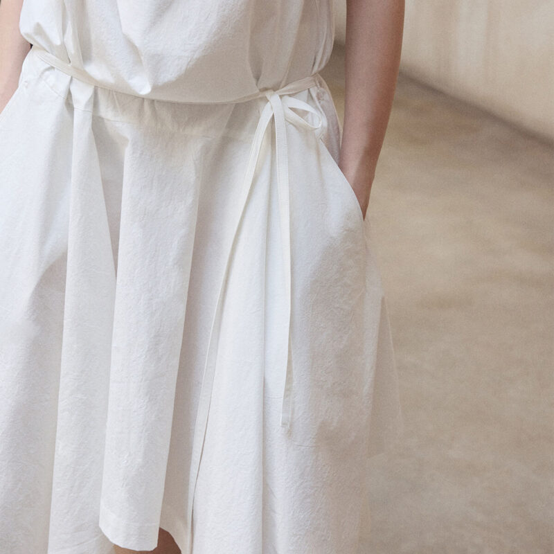 Diagonal Closure Irregular Cowl Neck Dress 12