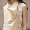 Diagonal Closure Irregular Cowl Neck Dress 5
