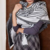 Double-sided Knitted Pattern Air-conditioning Blanket Thickened Shawl Scarf