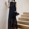 Elegant Silk Sleeveless Maxi Dress 3