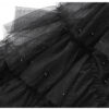 Elegant and flowy beaded mesh skirt