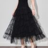 Elegant and flowy beaded mesh skirt