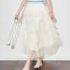 Elegant and flowy beaded mesh skirt